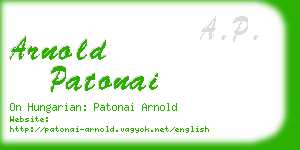 arnold patonai business card